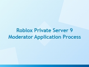 A Guide to the Roblox Private Server Moderator Application
